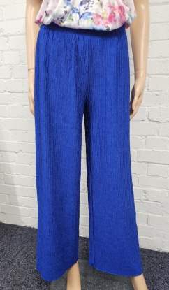 Rib Textured Wide Leg Trousers